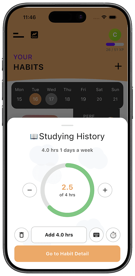 Profile statistics view
