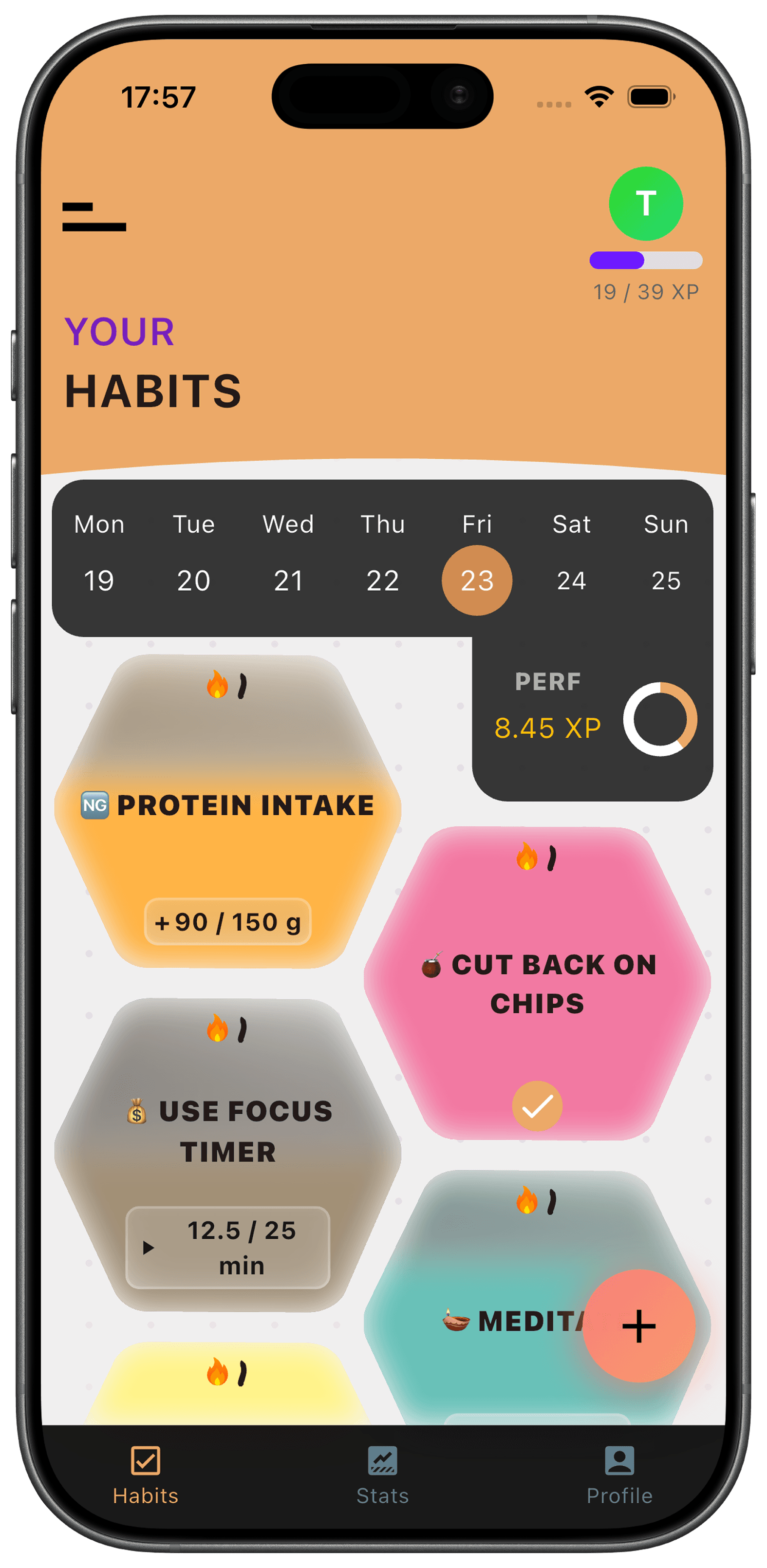 Profile statistics view